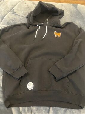Goat Men's Black Hooded Sweatshirt XL Worn Once